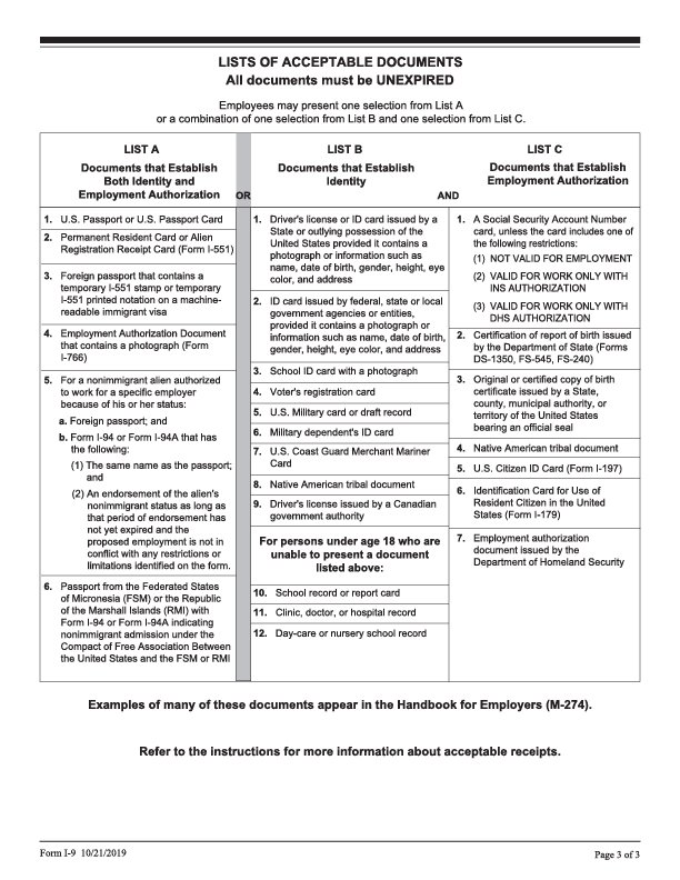 What to Bring To I-9 Appointment with a Notary .Employees must provide documentation/identification to their employers to show their identity and authorization to work.