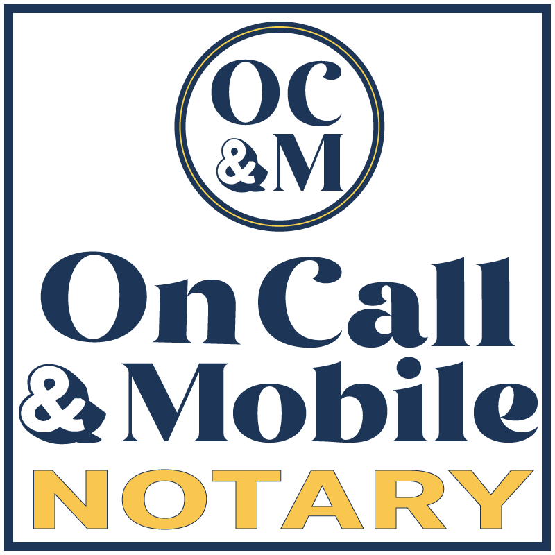 On Call & Mobile Notary - Loan Signing & Apostille Services Logo
